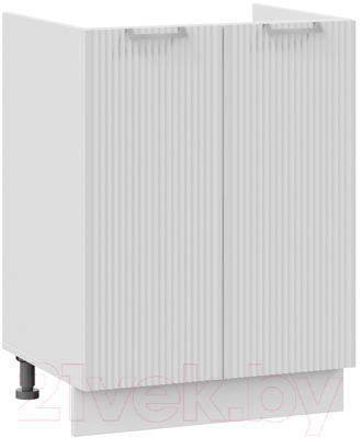 Шкаф под мойку ТриЯ Кимберли 1Н6М (белый/сноу) - фото