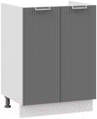 Шкаф под мойку ТриЯ Кимберли 1Н6М (белый/титан) - фото