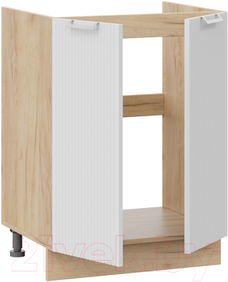 Шкаф под мойку ТриЯ Кимберли 1Н6М (дуб крафт золотой/сноу)