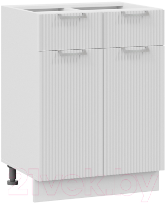 Шкаф-стол кухонный ТриЯ Кимберли 1Н6Я1 (белый/сноу) - фото