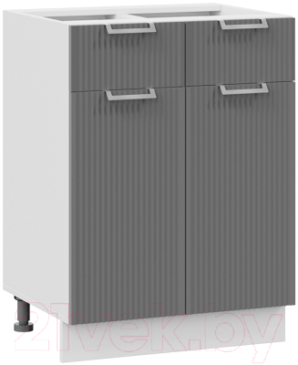 Шкаф-стол кухонный ТриЯ Кимберли 1Н6Я1 (белый/титан) - фото