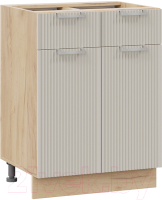 Шкаф-стол кухонный ТриЯ Кимберли 1Н6Я1 (дуб крафт золотой/крем) - фото