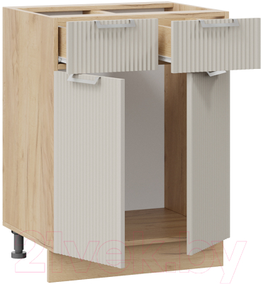 Шкаф-стол кухонный ТриЯ Кимберли 1Н6Я1 (дуб крафт золотой/крем)