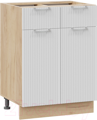 Шкаф-стол кухонный ТриЯ Кимберли 1Н6Я1 (дуб крафт золотой/сноу) - фото