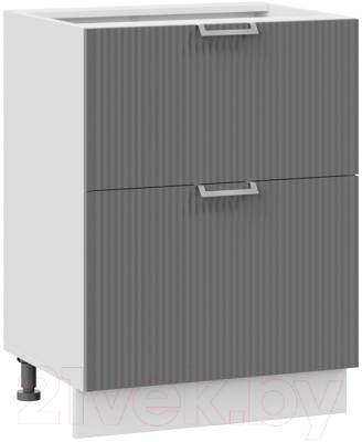 Шкаф-стол кухонный ТриЯ Кимберли 1Н6Я2 (белый/титан) - фото