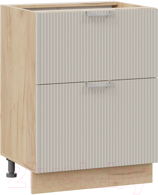 Шкаф-стол кухонный ТриЯ Кимберли 1Н6Я2 (дуб крафт золотой/крем) - фото