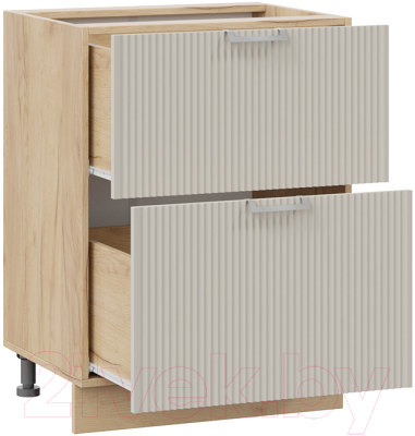 Шкаф-стол кухонный ТриЯ Кимберли 1Н6Я2 (дуб крафт золотой/крем)