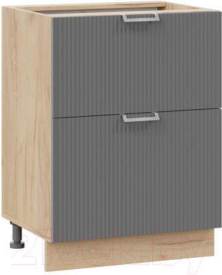 Шкаф-стол кухонный ТриЯ Кимберли 1Н6Я2 (дуб крафт золотой/титан) - фото