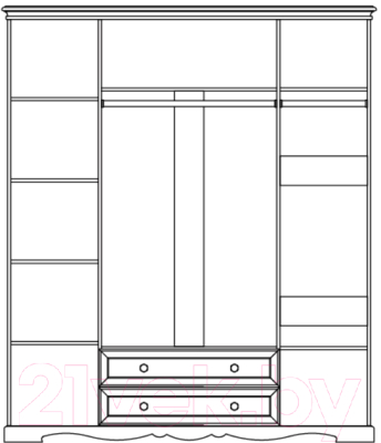 Шкаф Гомельдрев Лолита ГМ 8801 Дуб