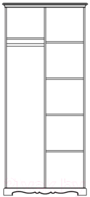 Шкаф Гомельдрев Лолита ГМ 8802 Дуб (альпийский дуб)
