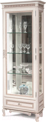 Шкаф с витриной Гомельдрев Фальконе ГМ 5151С Дуб (белый пепел) - фото