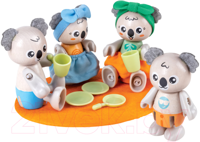 Набор фигурок игровых Hape Семья коал / E3528_HP - фото