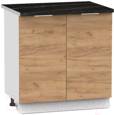 Шкаф-стол кухонный Интермебель Микс Топ ШСР 850-3-800 (дуб крафт золотой/тунис) - фото