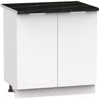 Шкаф под мойку Интермебель Микс Топ ШСРМ 850-4-800 (белый премиум/тунис) - фото