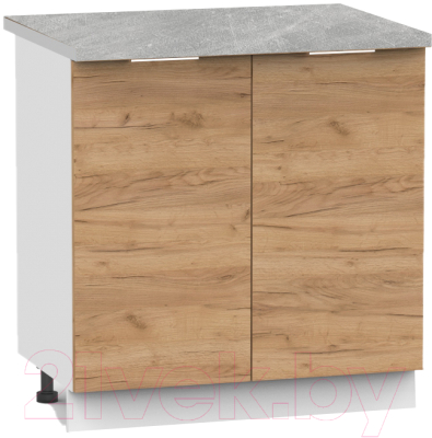 Шкаф под мойку Интермебель Микс Топ ШСРМ 850-4-800 (дуб крафт золотой/венато) - фото