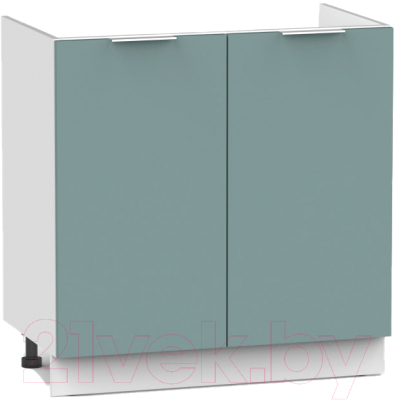 Шкаф под мойку Интермебель Микс Топ ШСРМ 850-4-800 без столешницы (сумеречный голубой) - фото