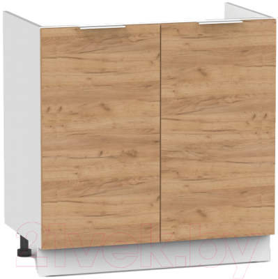 Шкаф под мойку Интермебель Микс Топ ШСРМ 850-4-800 без столешницы (дуб крафт золотой) - фото