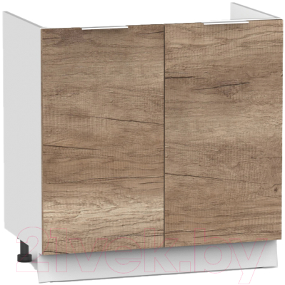 Шкаф под мойку Интермебель Микс Топ ШСРМ 850-4-800 без столешницы (дуб каньон) - фото
