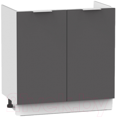 Шкаф под мойку Интермебель Микс Топ ШСРМ 850-4-800 без столешницы (графит серый) - фото
