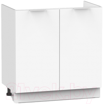 Шкаф под мойку Интермебель Микс Топ ШСРМ 850-4-800 без столешницы (белый премиум) - фото