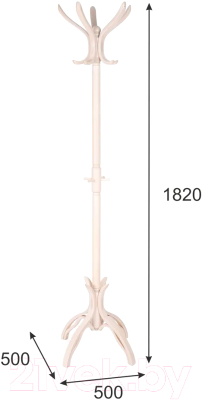 Вешалка для одежды Мебелик В 12Н (белый ясень)