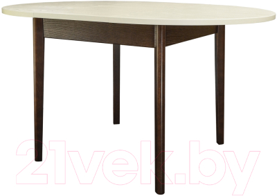 Обеденный стол Мебелик Мариус М 81 (слоновая кость/орех)