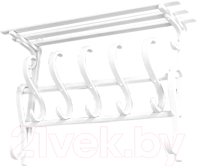 Вешалка для одежды Мебелик В 7Н (белый) - фото