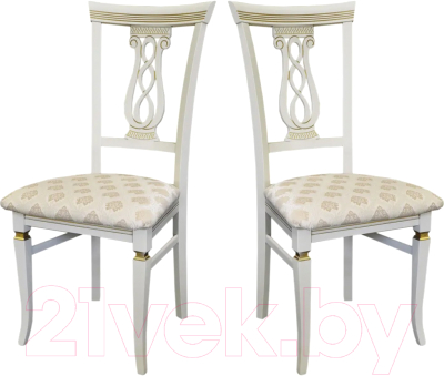 Стул Мебелик Агнесс (слоновая кость/золото/маркус ваниль)
