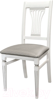 Стул Мебелик Анри (белый/серебристый/атина серебристый) - фото
