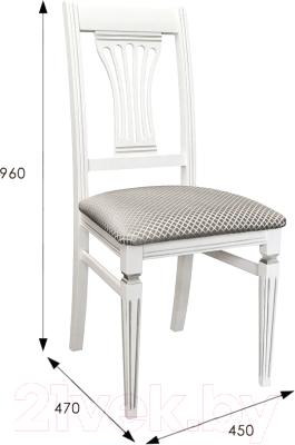 Стул Мебелик Анри (белый/серебристый/атина серебристый)