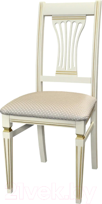 Стул Мебелик Анри (слоновая кость/золото/атина ваниль) - фото