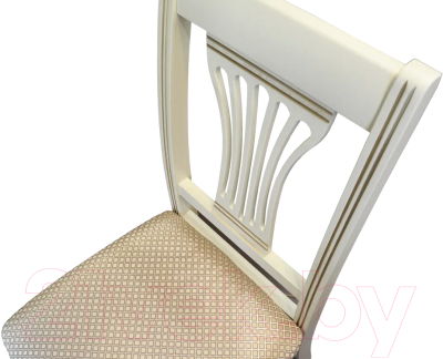 Стул Мебелик Анри (слоновая кость/золото/атина ваниль)