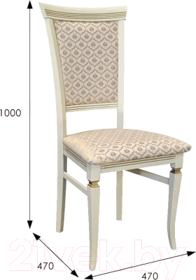 Стул Мебелик Бонита (слоновая кость/золото/яра даймонд)