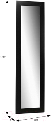Зеркало Мебелик BeautyStyle 9 (черный)