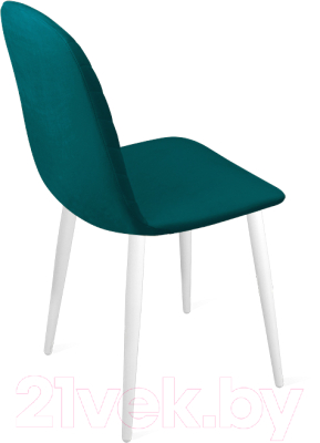 Стул ТриЯ Шерри К1С (белый матовый/велюр Confetti Izumrud)