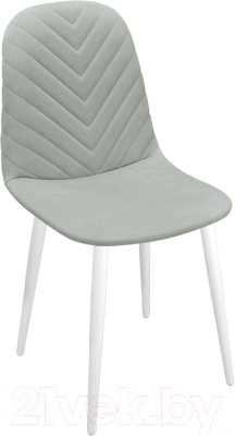 Стул ТриЯ Шерри К1С (белый матовый/велюр Confetti Silver) - фото