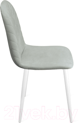 Стул ТриЯ Шерри К1С (белый матовый/велюр Confetti Silver)