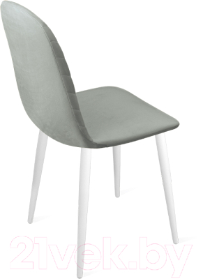 Стул ТриЯ Шерри К1С (белый матовый/велюр Confetti Silver)