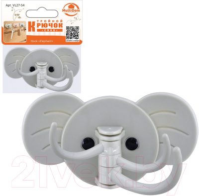 Крючок для ванной Мультидом Слон / VL27-54
