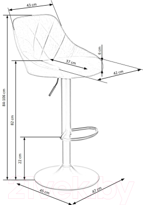 Стул барный Halmar H101