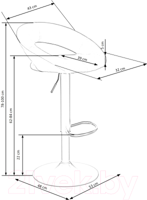 Стул барный Halmar H102