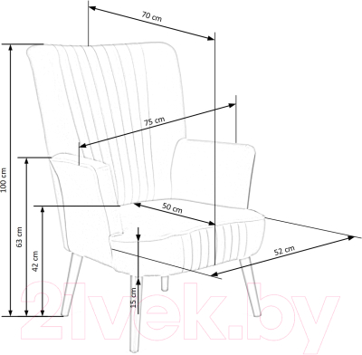 Кресло мягкое Halmar Delgado