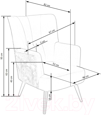 Кресло мягкое Halmar Pagoni