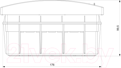 Бокс пластиковый Adal Pano Внутренний 6 / MD9303-B