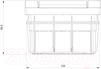 Бокс пластиковый Adal Pano Внутренний 6 / MD9303-B