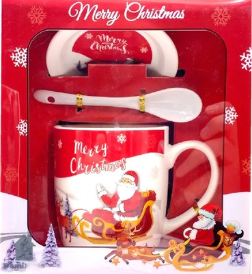 Кружка с ложкой DomiNado HK-614B - фото