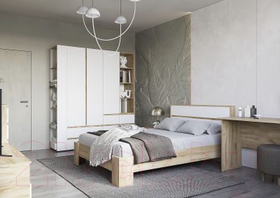 Двуспальная кровать Стендмебель Хелен КР 03 160x200