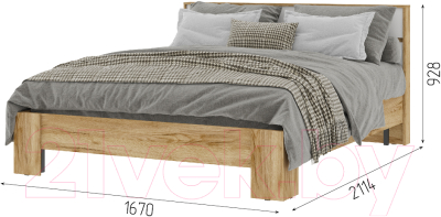 Двуспальная кровать Стендмебель Хелен КР 03 160x200