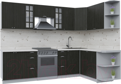 Готовая кухня Интерлиния Берес 1.7x2.8 правая - фото