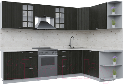 Готовая кухня Интерлиния Берес 1.7x2.9 правая - фото